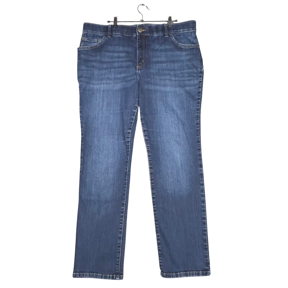 Lee Plus Flex Motion‎ Regular Fit Straight Leg Mid Rise Jeans Blue 18W Medium